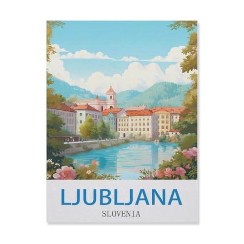 Holz Puzzle 1000 Stück，Ljubljana, Slowenien，Erwachsene Kinder Spielzeug Dekompression Spiel（75x50cm）-EH95 von YYHMKBYY