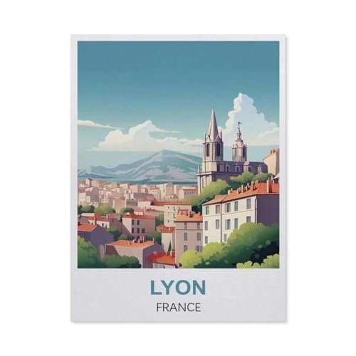 Holz Puzzle 1000 Stück，Lyon, Frankreich，Erwachsene Kinder Spielzeug Dekompression Spiel（75x50cm）-EM46 von YYHMKBYY