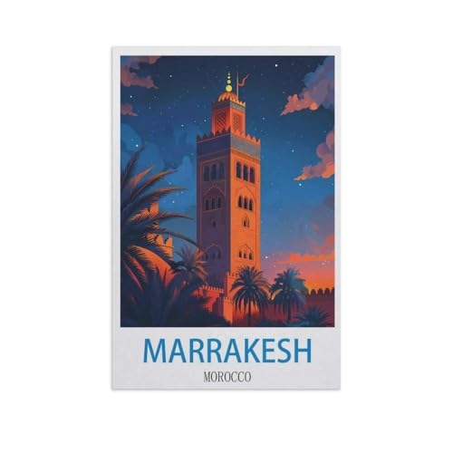 Holz Puzzle 1000 Stück，Marrakesch, Marokko，Erwachsene Kinder Spielzeug Dekompression Spiel（75x50cm）-GB53 von YYHMKBYY