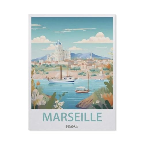 Holz Puzzle 1000 Stück，Marseille, Frankreich，Erwachsene Kinder Spielzeug Dekompression Spiel（75x50cm）-EK100 von YYHMKBYY