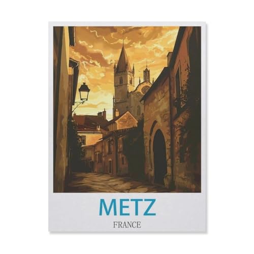 Holz Puzzle 1000 Stück，Metz Frankreich，Puzzles Lernspielzeug Für Erwachsene Geburtstagsgeschenk（75x50cm）-FD42 von YYHMKBYY