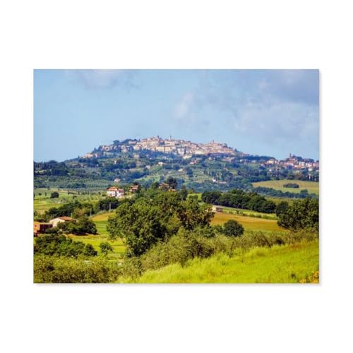Holz Puzzle 1000 Stück，Montepulciano，Erwachsene Kinder Spielzeug Dekompression Spiel（75x50cm）-AQ58 von YYHMKBYY