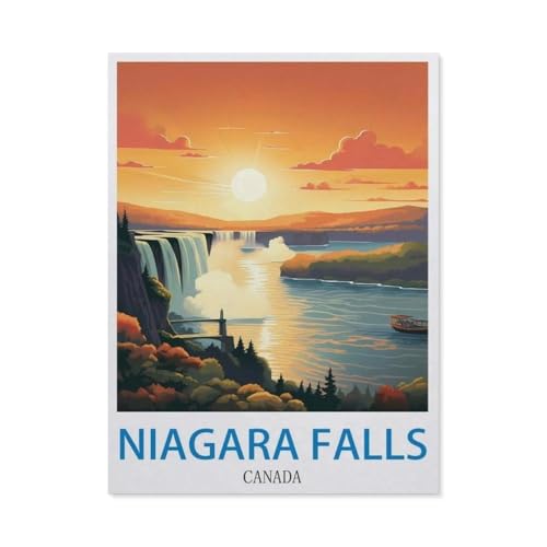 Holz Puzzle 1000 Stück，Niagara Falls, Kanada，Puzzles Lernspielzeug Für Erwachsene Geburtstagsgeschenk（75x50cm）-DG26 von YYHMKBYY