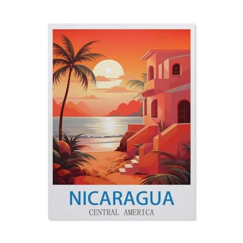 Holz Puzzle 1000 Stück，Nicaragua, Zentralamerika，Erwachsene Kinder Spielzeug Dekompression Spiel（75x50cm）-CN12 von YYHMKBYY