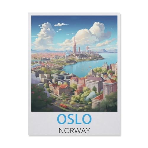 Holz Puzzle 1000 Stück，Oslo, Norwegen，Erwachsene Kinder Spielzeug Dekompression Spiel（75x50cm）-DO25 von YYHMKBYY