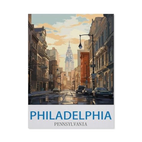 Holz Puzzle 1000 Stück，Philadelphia, Pennsylvania，Erwachsene Kinder Spielzeug Dekompression Spiel（75x50cm）-CN85 von YYHMKBYY