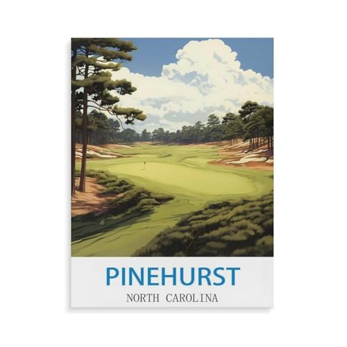 Holz Puzzle 1000 Stück，Pinehurst North Carolina, Golf，Lernspielzeug Für Erwachsene Geburtstagsgeschenk（75x50cm）-O71 von YYHMKBYY