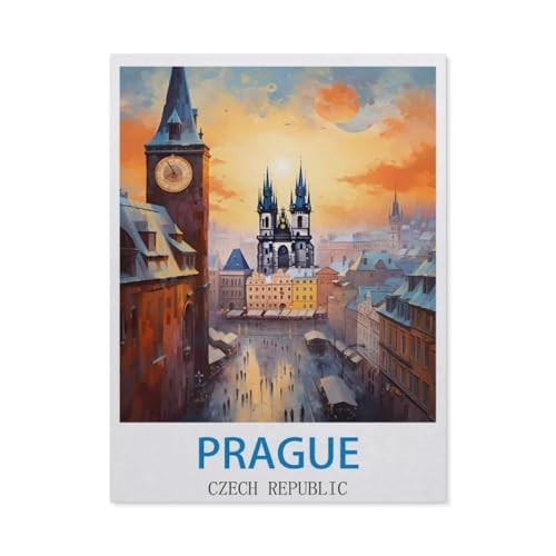 Holz Puzzle 1000 Stück，Prag, Tschechien，Puzzles Lernspielzeug Für Erwachsene Geburtstagsgeschenk（75x50cm）-CM46 von YYHMKBYY