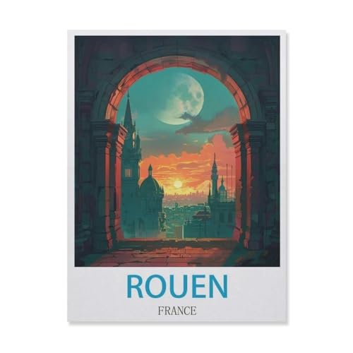 Holz Puzzle 1000 Stück，Rouen Frankreich，Lernspielzeug Für Erwachsene Geburtstagsgeschenk（75x50cm）-FF53 von YYHMKBYY