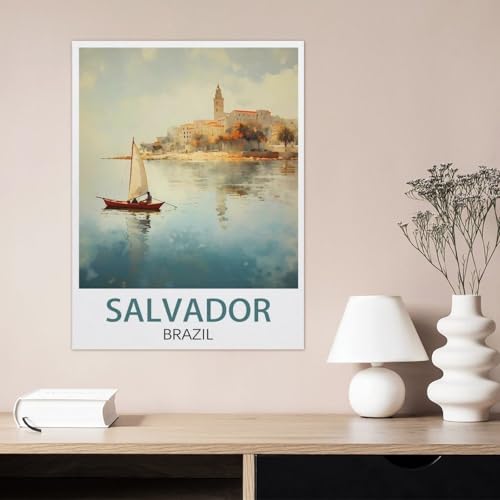 Holz Puzzle 1000 Stück，Salvador, Brasilien，Erwachsene Kinder Spielzeug Dekompression Spiel（75x50cm）-T96 von YYHMKBYY