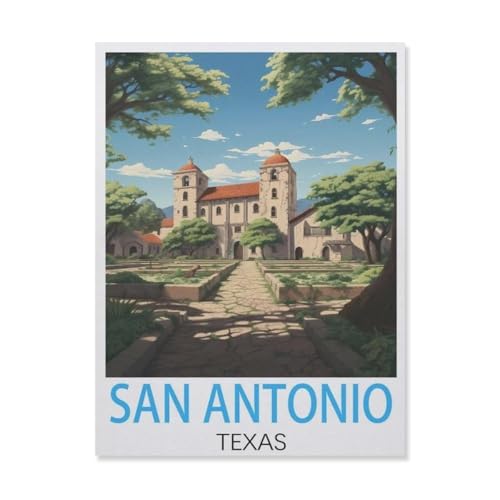 Holz Puzzle 1000 Stück，San Antonio, Texas，Lernspielzeug Für Erwachsene Geburtstagsgeschenk（75x50cm）-DO24 von YYHMKBYY