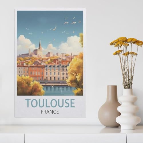 Holz Puzzle 1000 Stück，Toulouse, Frankreich，Erwachsene Kinder Spielzeug Dekompression Spiel（75x50cm）-Z80 von YYHMKBYY