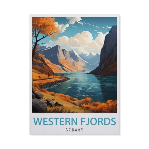 Holz Puzzle 1000 Stück，Westfjorde, Norwegen，Erwachsene Kinder Spielzeug Dekompression Spiel（75x50cm）-BG12 von YYHMKBYY