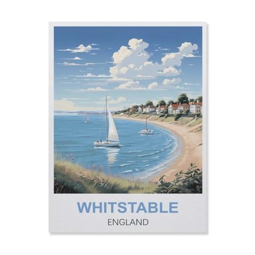 Holz Puzzle 1000 Stück，Whitstable England，Erwachsene Kinder Spielzeug Dekompression Spiel（75x50cm）-ET16 von YYHMKBYY