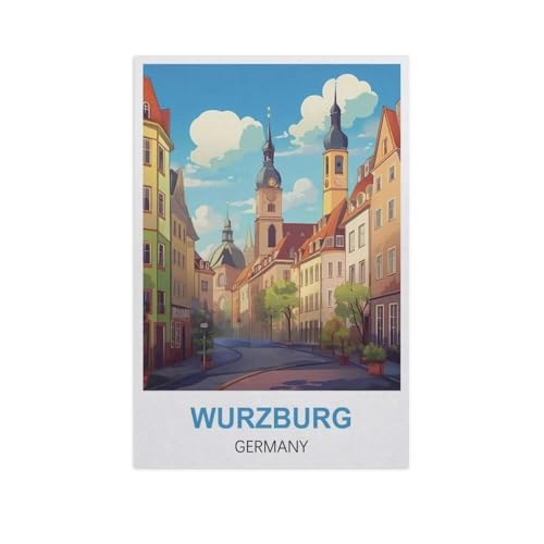 Holz Puzzle 1000 Stück，Würzburg, Deutschland，Erwachsene Kinder Spielzeug Dekompression Spiel（75x50cm）-FX15 von YYHMKBYY