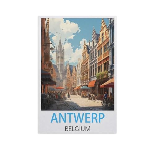 Holz Puzzle Puzzle 1000 Stück，Antwerpen Belgien，Puzzles Lernspielzeug Für Erwachsene Geburtstagsgeschenk Home Decoration（75x50cm）-FR50 von YYHMKBYY