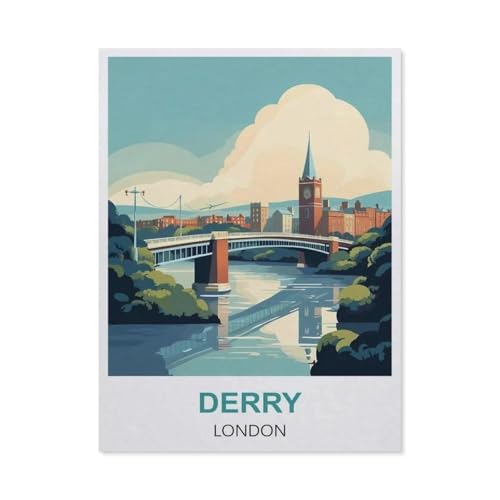 Holz Puzzle Puzzle 1000 Stück，Derry, Londonderry，Puzzles Lernspielzeug Für Erwachsene Geburtstagsgeschenk Home Decoration（75x50cm）-DH87 von YYHMKBYY