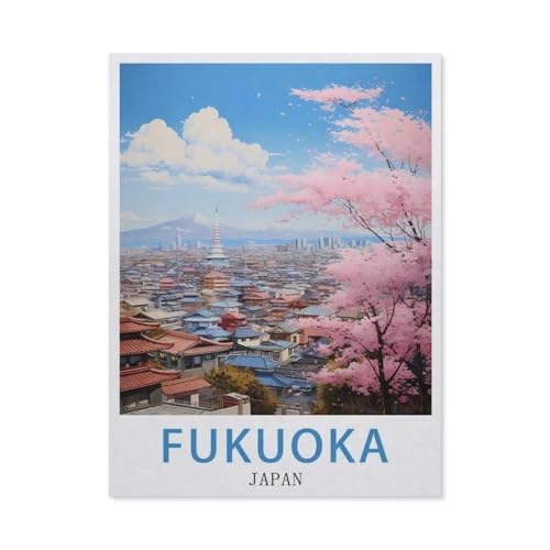 Holz Puzzle Puzzle 1000 Stück，Fukuoka Japan，Puzzles Lernspielzeug Für Erwachsene Geburtstagsgeschenk Home Decoration（75x50cm）-EU84 von YYHMKBYY