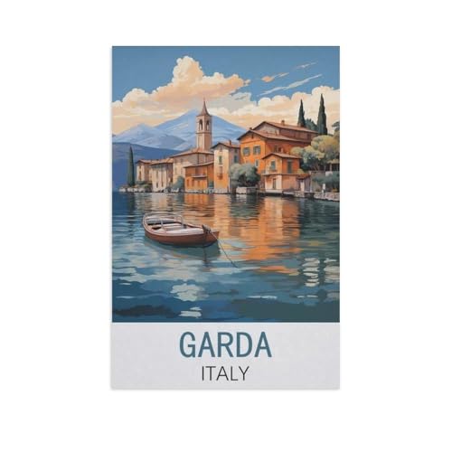 Holz Puzzle Puzzle 1000 Stück，Garda Italien，Puzzles Lernspielzeug Für Erwachsene Geburtstagsgeschenk Home Decoration（75x50cm）-FU42 von YYHMKBYY