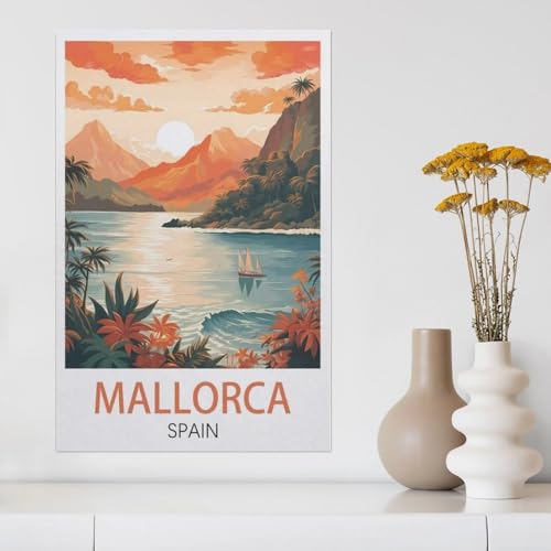 Holz Puzzle Puzzle 1000 Stück，Mallorca, Spanien，Puzzles Lernspielzeug Für Erwachsene Geburtstagsgeschenk Home Decoration（75x50cm）-Z29 von YYHMKBYY