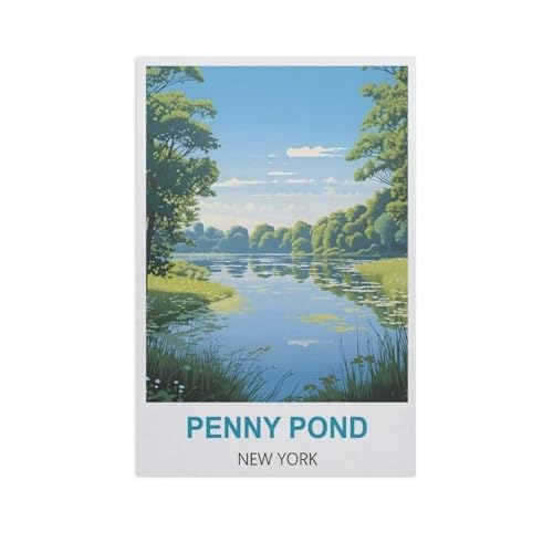 Holz Puzzle Puzzle 1000 Stück，Penny Pond, New York，Puzzles Lernspielzeug Für Erwachsene Geburtstagsgeschenk Home Decoration（75x50cm）-GG89 von YYHMKBYY