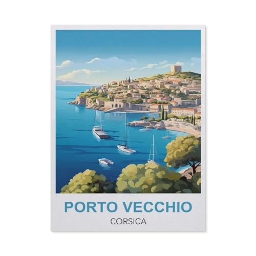 Holz Puzzle Puzzle 1000 Stück，Porto Vecchio, Korsika，Puzzles Lernspielzeug Für Erwachsene Geburtstagsgeschenk Home Decoration（75x50cm）-EL22 von YYHMKBYY