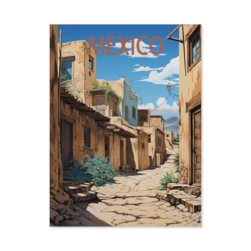Holz Puzzle Puzzle 1000 Stück，Poster New Mexico Street，Puzzles Lernspielzeug Für Erwachsene Geburtstagsgeschenk Home Decoration（75x50cm）-BB96 von YYHMKBYY