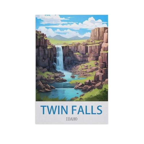 Holz Puzzle Puzzle 1000 Stück，Twin Falls, Idaho，Puzzles Lernspielzeug Für Erwachsene Geburtstagsgeschenk Home Decoration（75x50cm）-GE70 von YYHMKBYY