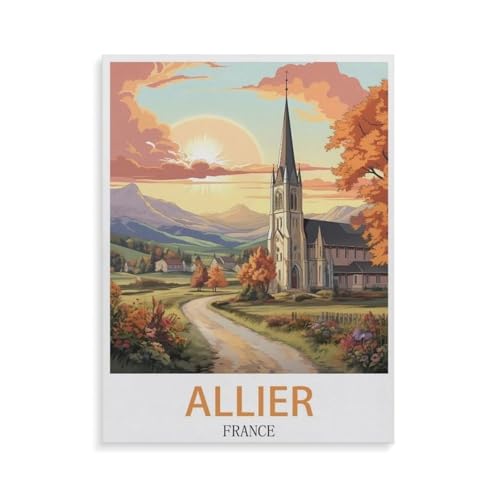 Holz Puzzle Puzzle 1000 Teile，Allier France，Erwachsene Klassische Pädagogisches Spielzeug Kinder Lernspiel Herausforderndes Puzzles（75x50cm）-GQ60 von YYHMKBYY