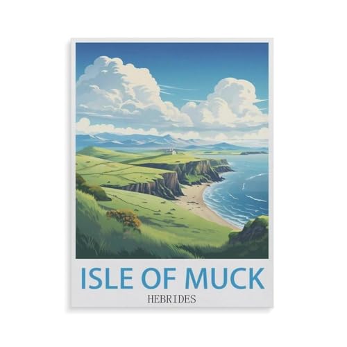 Holz Puzzle Puzzle 1000 Teile，Isle of Muck Hebrides，Erwachsene Klassische Pädagogisches Spielzeug Kinder Lernspiel Herausforderndes Puzzles（75x50cm）-GT54 von YYHMKBYY