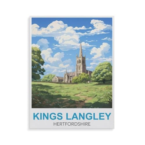 Holz Puzzle Puzzle 1000 Teile，Kings Langley Hertfordshire，Erwachsene Klassische Pädagogisches Spielzeug Kinder Lernspiel Herausforderndes Puzzles（75x50cm）-GU38 von YYHMKBYY