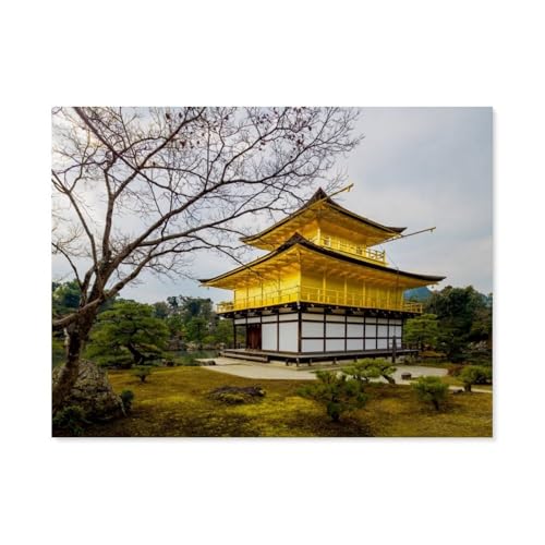 Holz Puzzle Puzzle 1000 Teile，Kinkaku-ji，Erwachsene Klassische Pädagogisches Spielzeug Kinder Lernspiel Herausforderndes Puzzles（75x50cm）-AV6 von YYHMKBYY