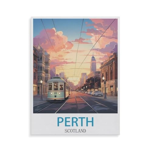 Holz Puzzle Puzzle 1000 Teile，Perth Schottland，Erwachsene Klassische Pädagogisches Spielzeug Kinder Lernspiel Herausforderndes Puzzles（75x50cm）-GS91 von YYHMKBYY