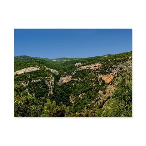Holz Puzzle Puzzle 1000 Teile，Provence - Gorges de la Nesque，Erwachsene Klassische Pädagogisches Spielzeug Kinder Lernspiel Herausforderndes Puzzles（75x50cm）-AV48 von YYHMKBYY