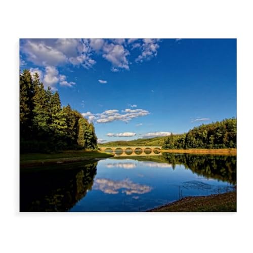 Holz Puzzle Puzzle 1000 Teile，Talsperren im südlichen Märkischen Kreis，Erwachsene Klassische Pädagogisches Spielzeug Kinder Lernspiel Herausforderndes Puzzles（75x50cm）-AV90 von YYHMKBYY