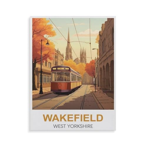 Holz Puzzle Puzzle 1000 Teile，Wakefield West Yorkshire，Erwachsene Klassische Pädagogisches Spielzeug Kinder Lernspiel Herausforderndes Puzzles（75x50cm）-GR44 von YYHMKBYY