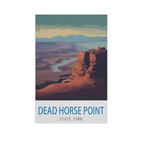 Holzpuzzle Puzzle 1000 Stück，Dead Horse Point State Park, Utah，Lernspielzeug Für Erwachsene Geburtstagsgeschenk Dekoration（75x50cm）-GE77 von YYHMKBYY