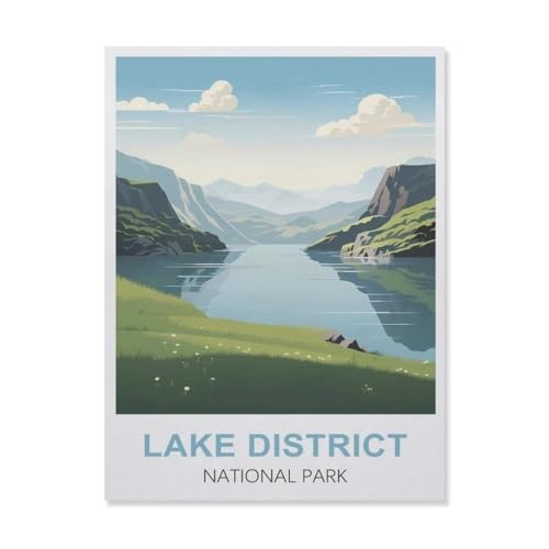Holzpuzzle Puzzle 1000 Stück，Lake District Nationalpark，Lernspielzeug Für Erwachsene Geburtstagsgeschenk Dekoration（75x50cm）-FE37 von YYHMKBYY
