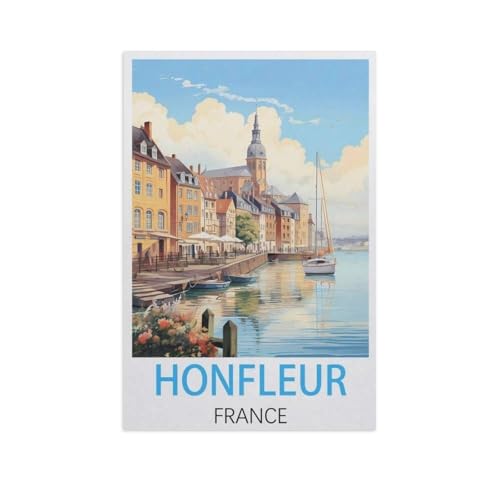 Honfleur Frankreich，Papier Puzzle 1000 Teile Spielzeug Für Erwachsene Dekompressionsspiel（38x26cm）-FS59 von YYHMKBYY