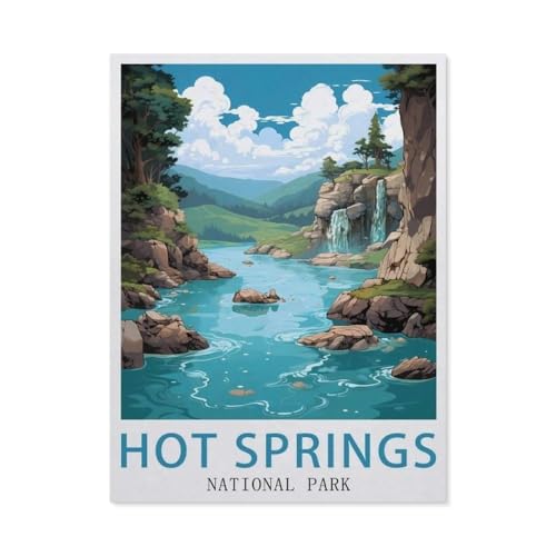 Hot Springs National Park，Papier Landscape Puzzle, Jigsaw Puzzles 1000 Pieces, for Adult Kids Decompression Puzzle Nice Gifts（38x26cm）-EX36 von YYHMKBYY