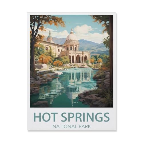 Hot Springs Nationalpark，Puzzles für Erwachsene 1000 Teile, Klassische Puzzle Puzzle Schwierig für Erwachsene Teenager Freizeit Spaß Spiel Spielzeug （38x26cm）-R42 von YYHMKBYY