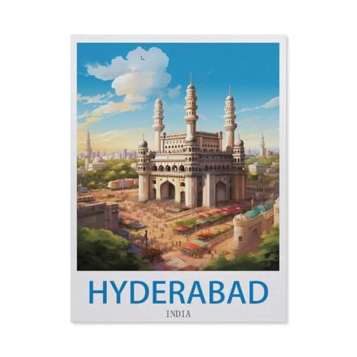 Hyderabad, Indien, 1000 Teile, Puzzlespielzeug aus Papier, abstrakte Kunst, Familienspiel, Schwierigkeitsgrad, Herausforderung Puzzle (50 x 70 cm) -EK24 von YYHMKBYY
