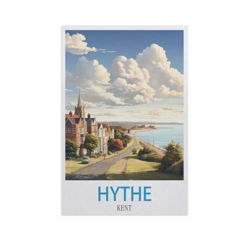 Hythe Kent，Puzzles 1000 Teile für Erwachsene, Klassische Puzzle Jungen Mädchen Puzzle für Kinder Teenager Lernspiel Spielzeug（38x26cm）-GK87 von YYHMKBYY