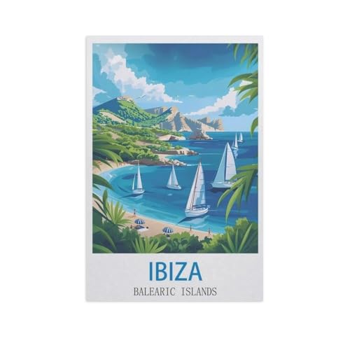 Ibiza, Balearen，1000 Teile Puzzle Erwachsene Dekompressionsspielzeug Erwachsene Ideales Pädagogisches Puzzle Erwachsene Spiele Geschenk（75x50cm）-FZ96 von YYHMKBYY