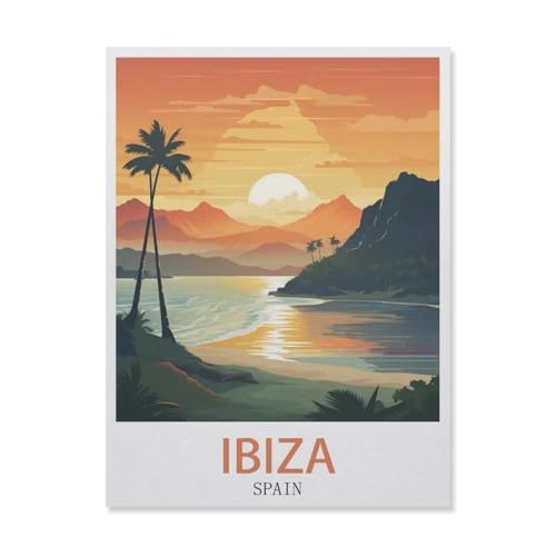 Ibiza, Spanien, Sonnenuntergang，Holz Puzzle 1000 Teile Spielzeug Für Erwachsene Dekompressionsspiel（75x50cm）-DS51 von YYHMKBYY