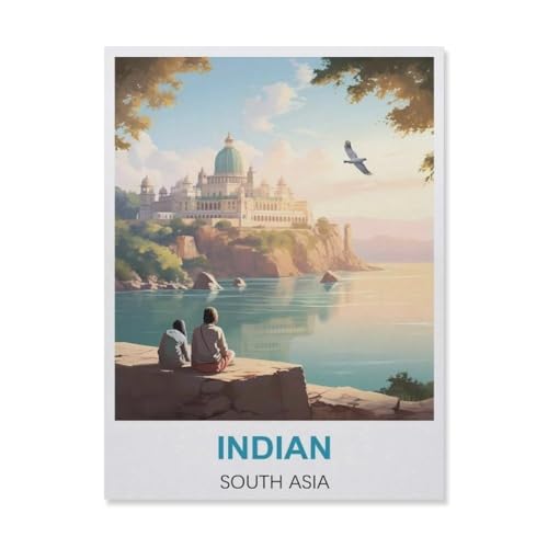 Indisches Südasien, Holz-Puzzle, 1000 Teile, Spielzeug für Erwachsene, Dekompressionsspiel (75 x 50 cm), FI16 von YYHMKBYY
