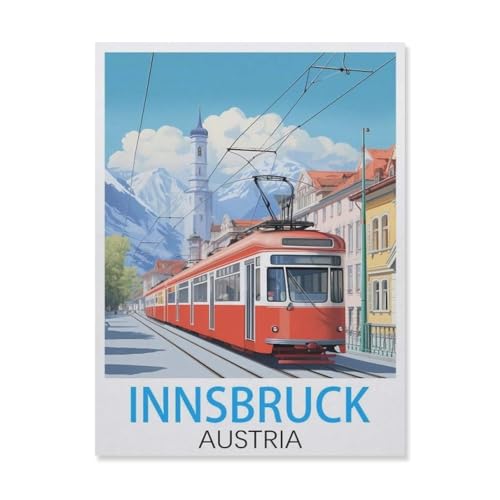 Innbruck, Österreich，1000 Stück Erwachsene Papier Landschaft Puzzles Für Kinder Lernspielzeug Geschenke（50x70cm）-FL33 von YYHMKBYY