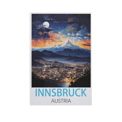 Innsbruck Österreich，Puzzles, 1000-teiliges Puzzle Für Erwachsene Und Kinder Ab 10 Jahren（75x50cm）-FU73 von YYHMKBYY