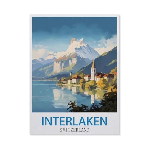 Interlaken, Schweiz，Puzzles, 1000-teiliges Puzzle Für Erwachsene Und Kinder Ab 10 Jahren（75x50cm）-CO38 von YYHMKBYY