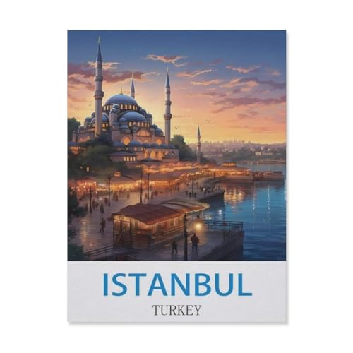 Istanbul, Türkei，Papier Puzzle 1000 Teile Spielzeug Für Erwachsene Dekompressionsspiel（38x26cm）-EF61 von YYHMKBYY